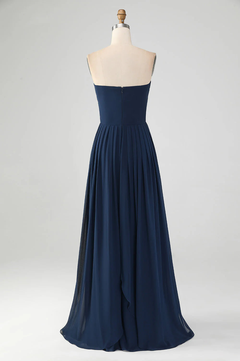 A Line Sweetheart Pleated Floor Length Bridesmaid Dress