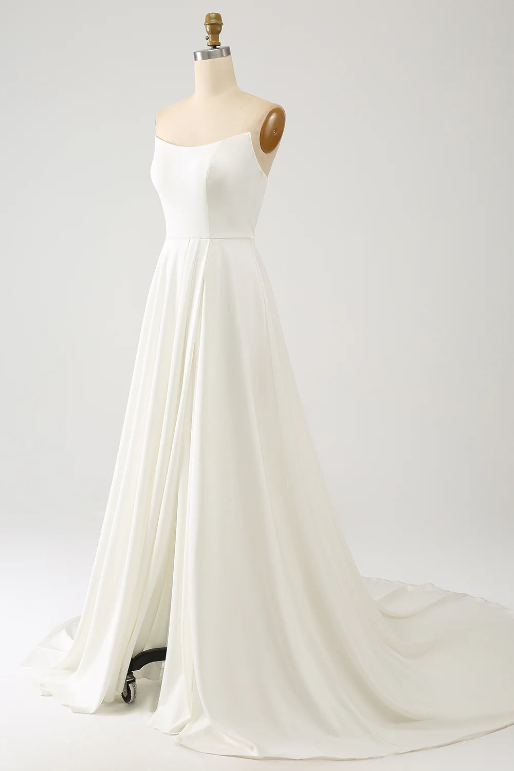 A Line Long Chiffon Wedding Dress With 3D Butterflies Long