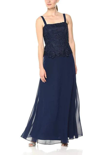 Sleeveless chiffon dress with lace jacket Mother of the Bride Dresses