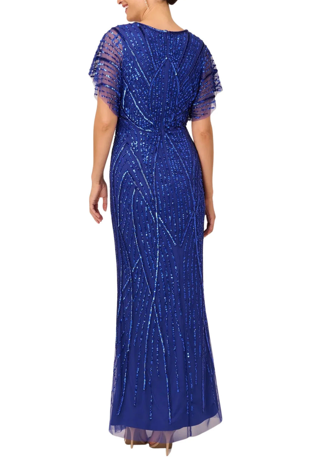 Adrianna Papell Mermaid With Dolman Sleeves Gown Mother of the Bride Dresses