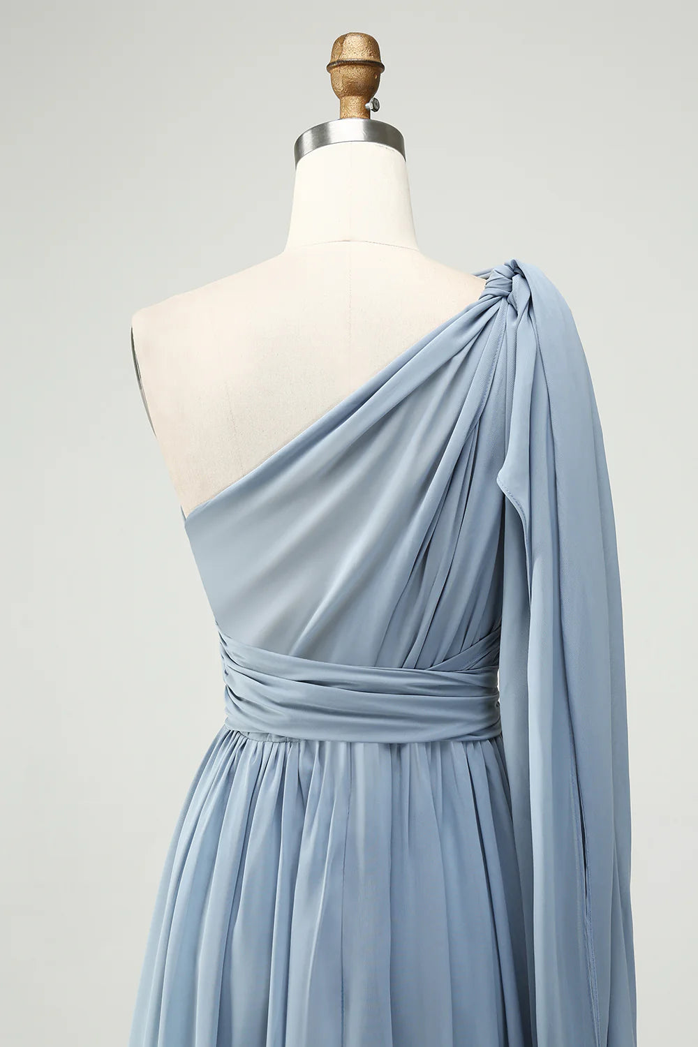 A Line Chiffon Convertible Long Maternity Bridesmaid Dress