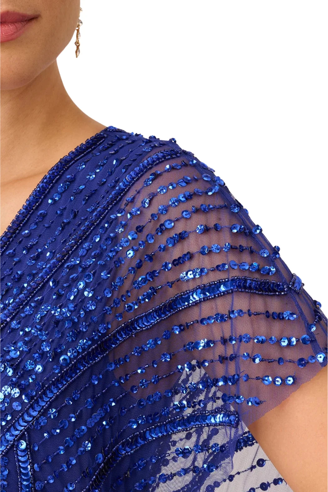 Adrianna Papell Mermaid With Dolman Sleeves Gown Mother of the Bride Dresses