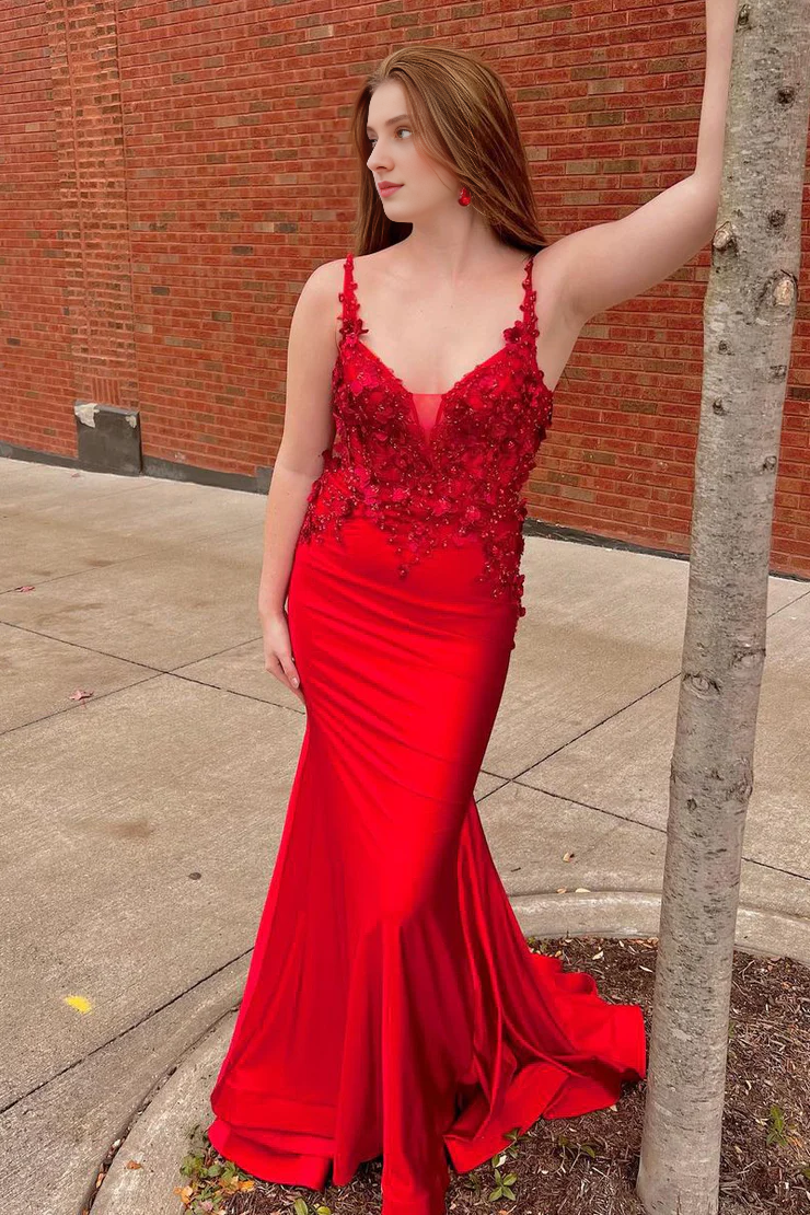 OKBBN Stickers Enchanting Mermaid V-neck Evening Dress