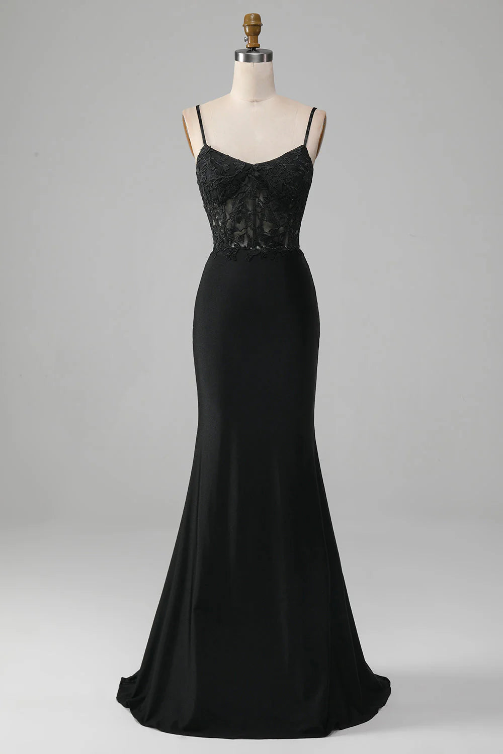 OKBBN mermaid slim shoulder strap tight corset sleeveless backless evening gown