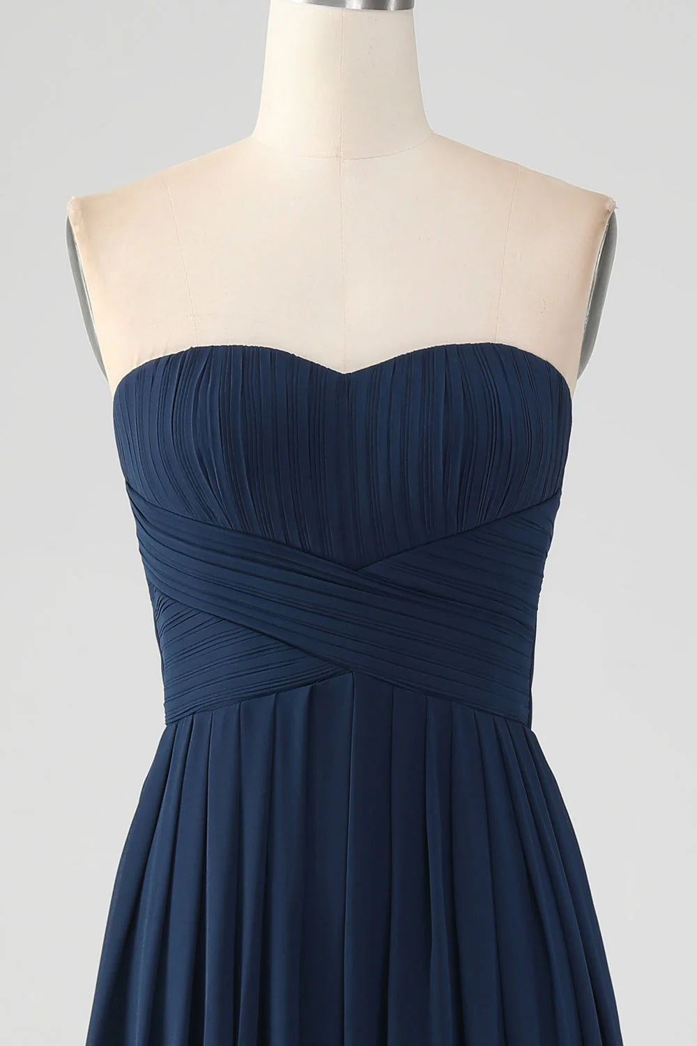 A Line Sweetheart Pleated Floor Length Bridesmaid Dress