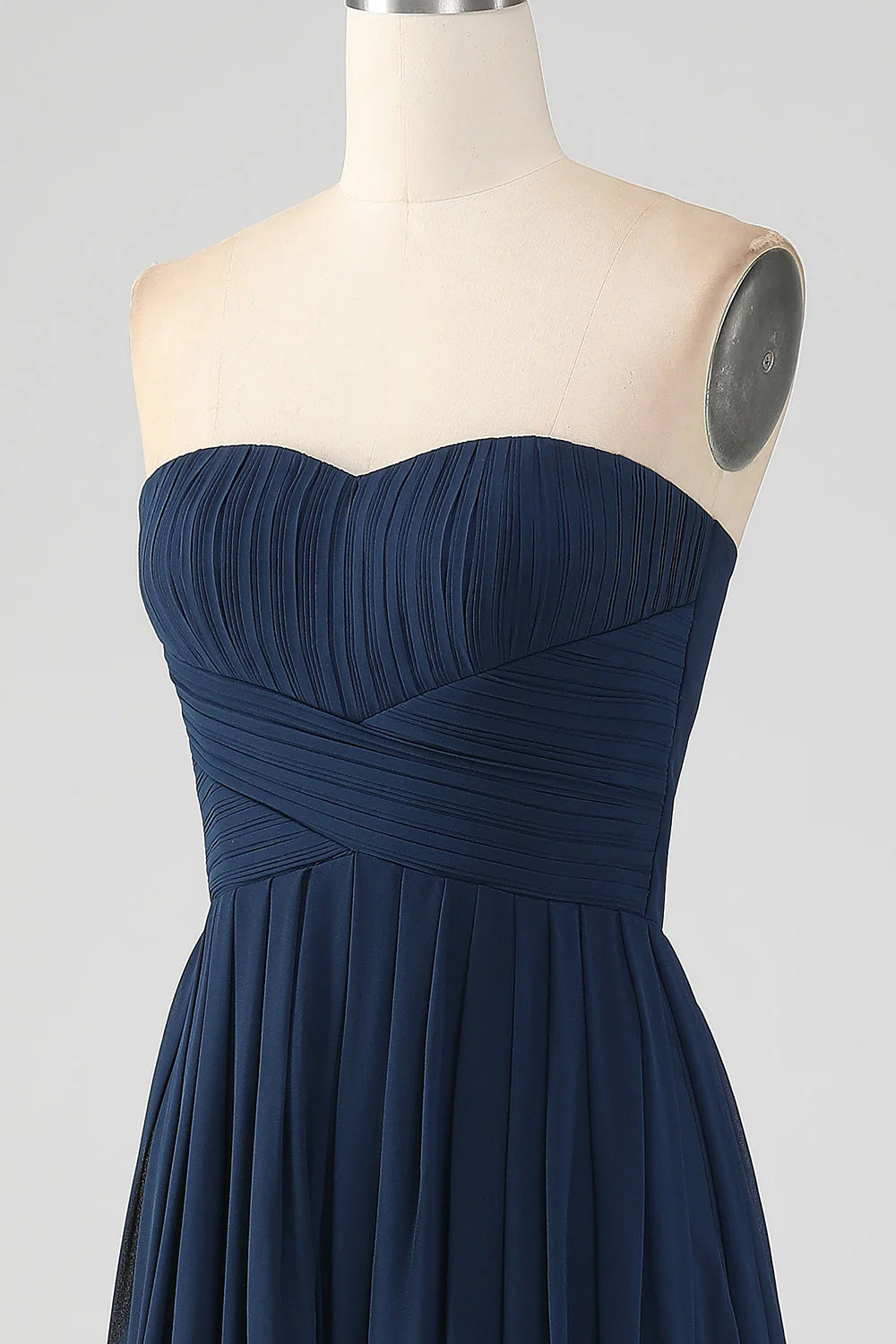 A Line Sweetheart Pleated Floor Length Bridesmaid Dress