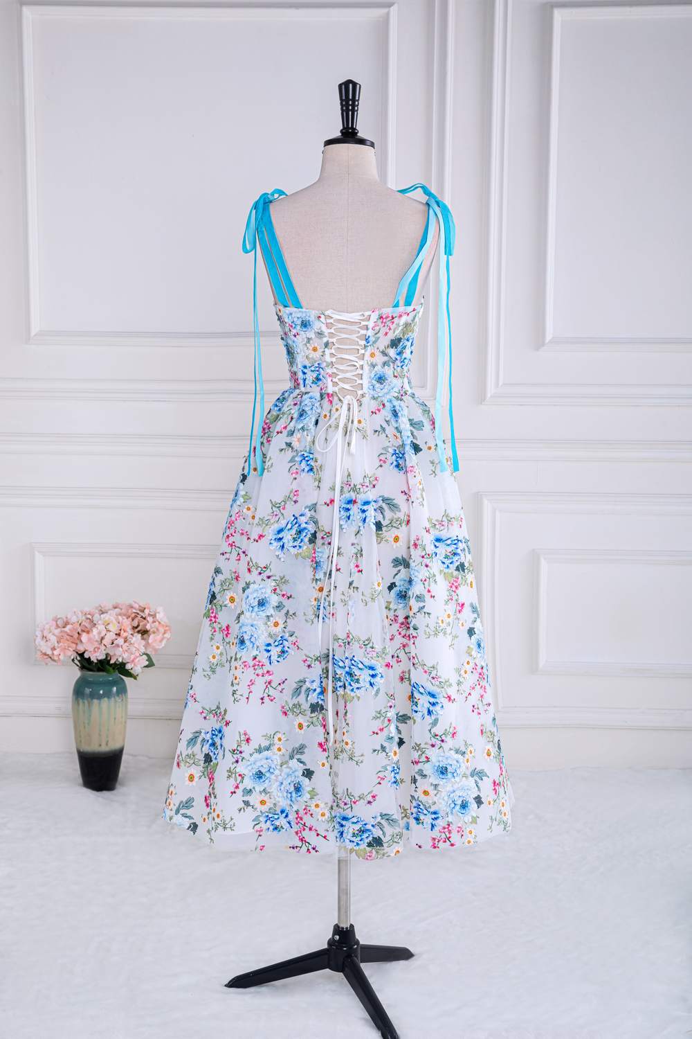 A-line Sweetheart Embroidered Tea Long Ball Dress Sexy Evening Dress