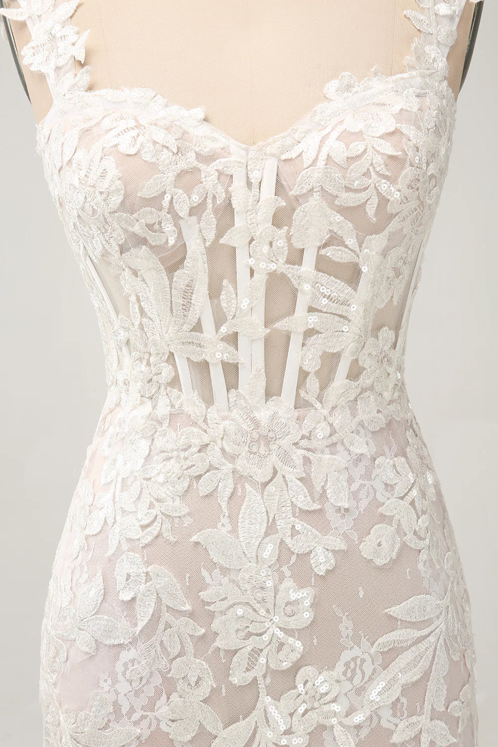 Mermaid Off the Shoulder Sweep Train Wedding Dress with Applique Lace
