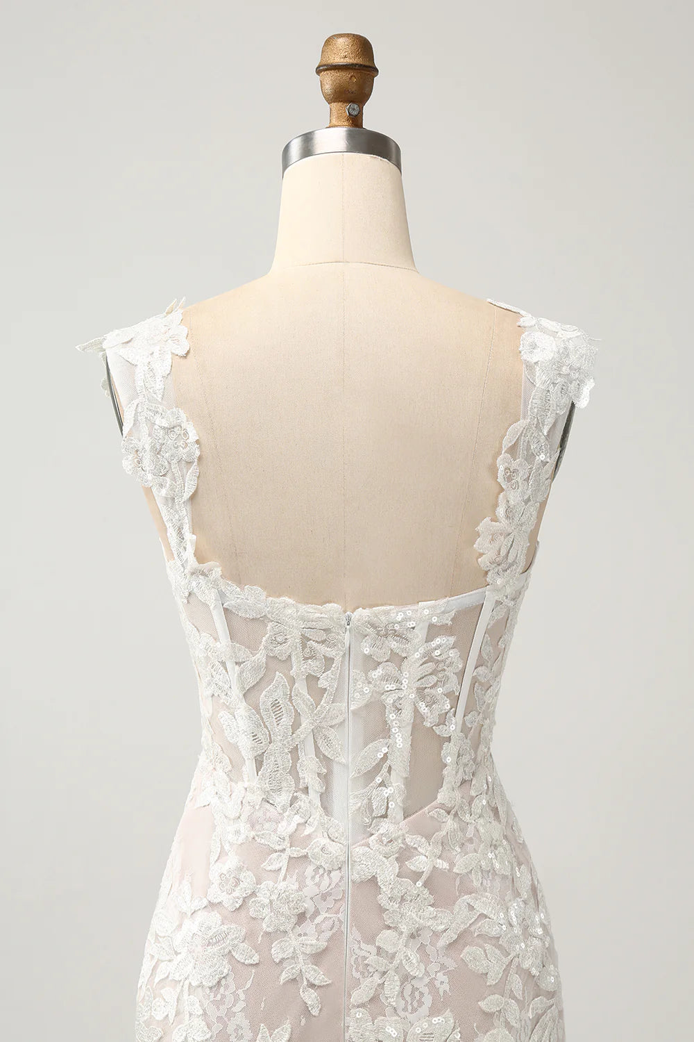Mermaid Off the Shoulder Sweep Train Wedding Dress with Applique Lace