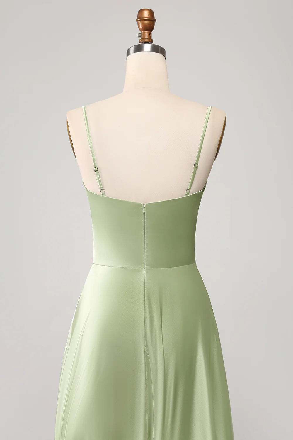 A-Line Cowl Neck Spaghetti Straps Maxi Dress With Sequins