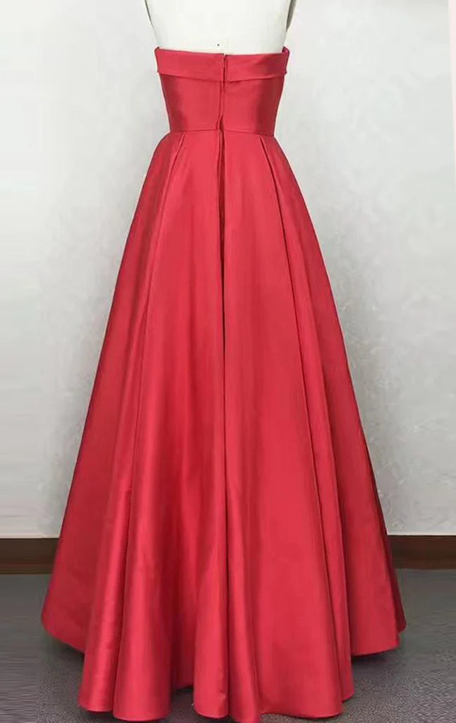 OKBBN strapless satin formal ball dress