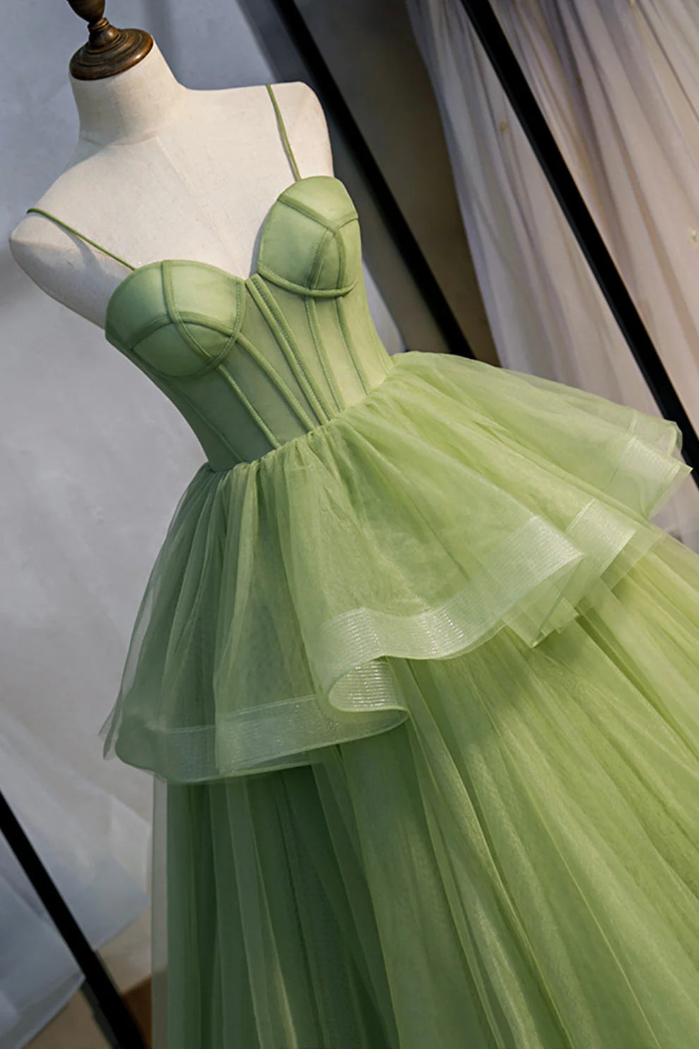 OKBBN Sweetheart Chiffon Long and Beautiful A-line Ball Dress