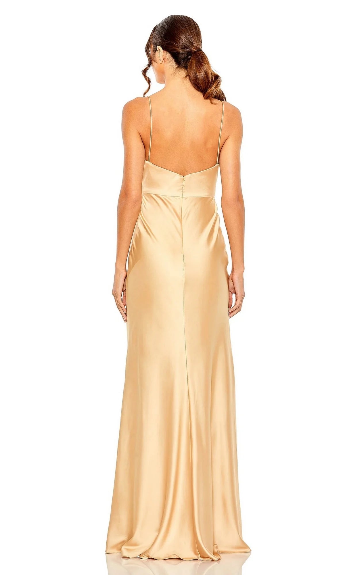 OKBBN V-neck Twisted Front Long Hollow Ball Dress