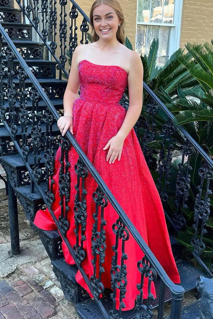OKBBN Cute Shiny Satin Ball Dress