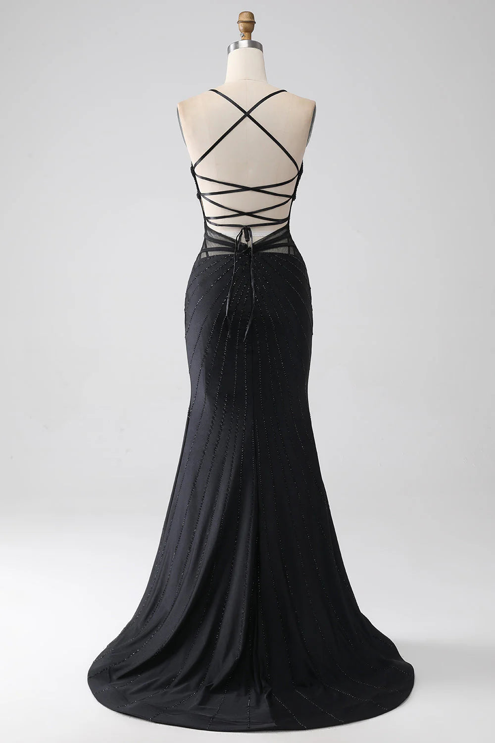 OKBBN Elegant Mermaid Strap Split Evening Dress