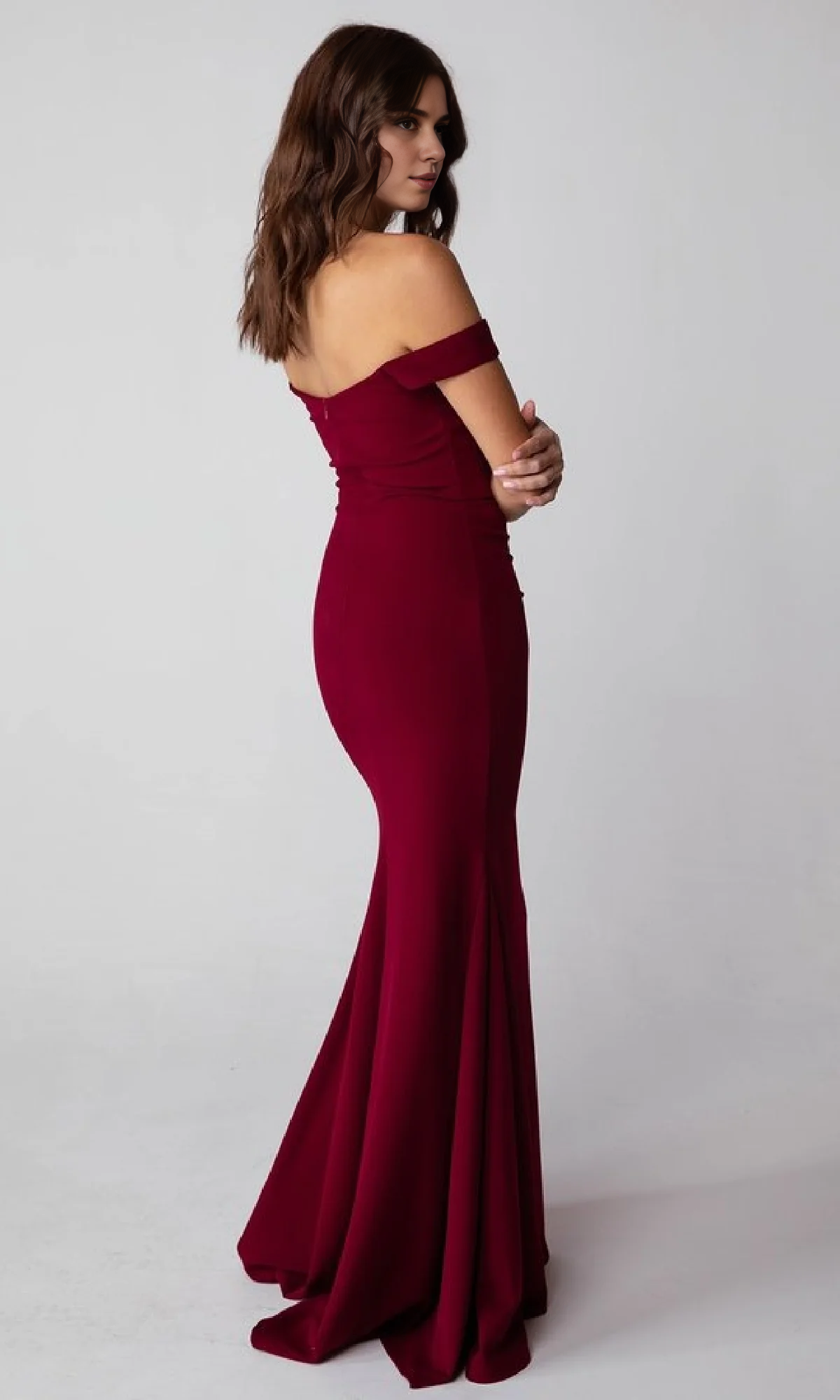 OKBBN Classic Off Shoulder Long Mermaid Ball Dress