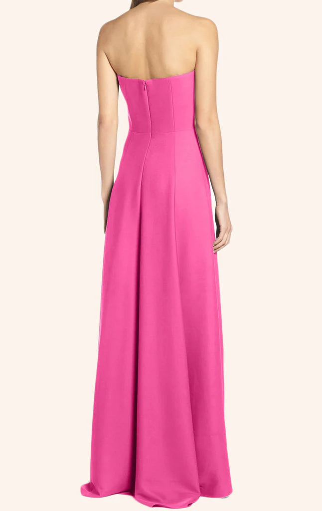 OKBBN strapless high-low satin ball gown