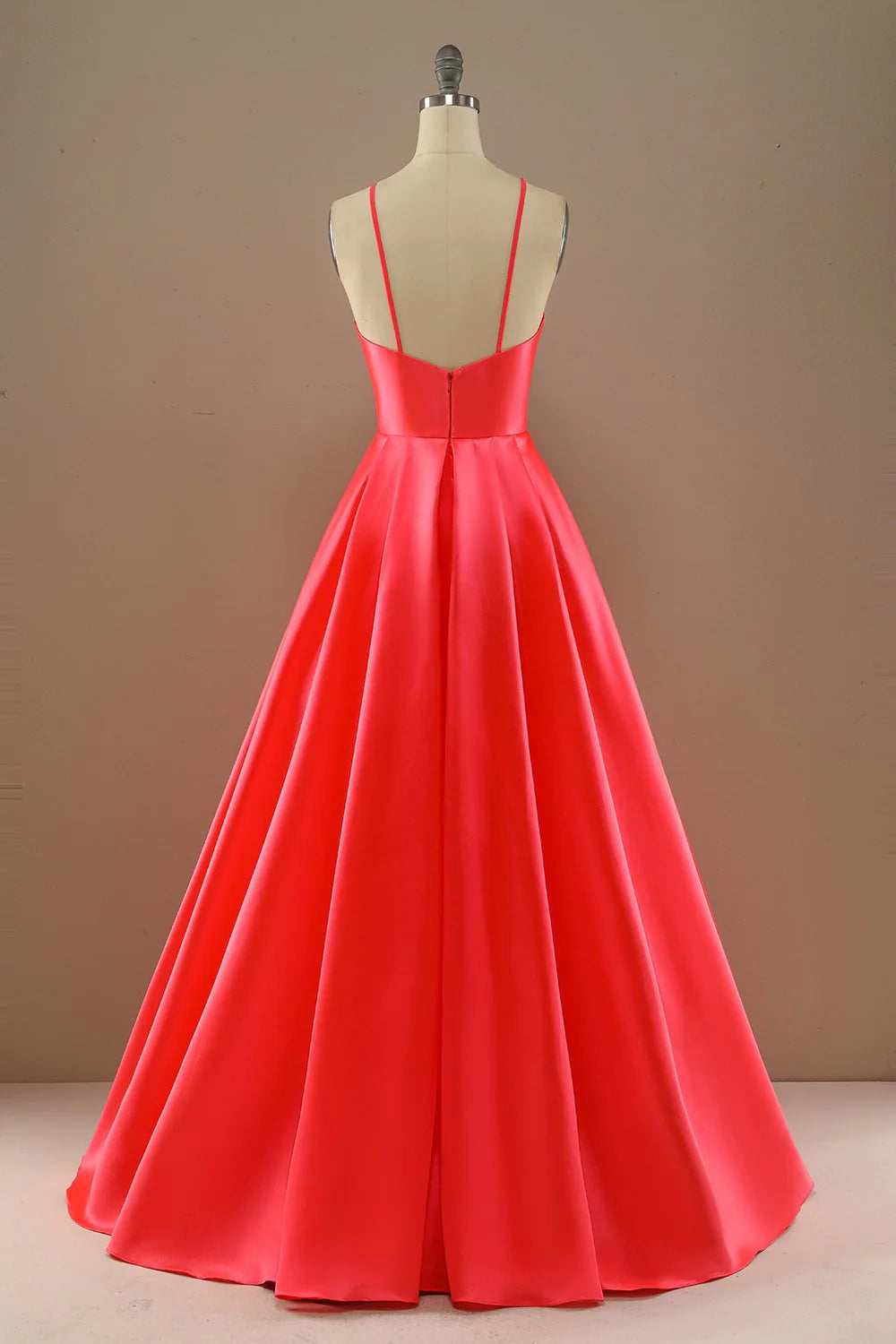 OKBBN A-line slim shoulder sleeveless evening gown