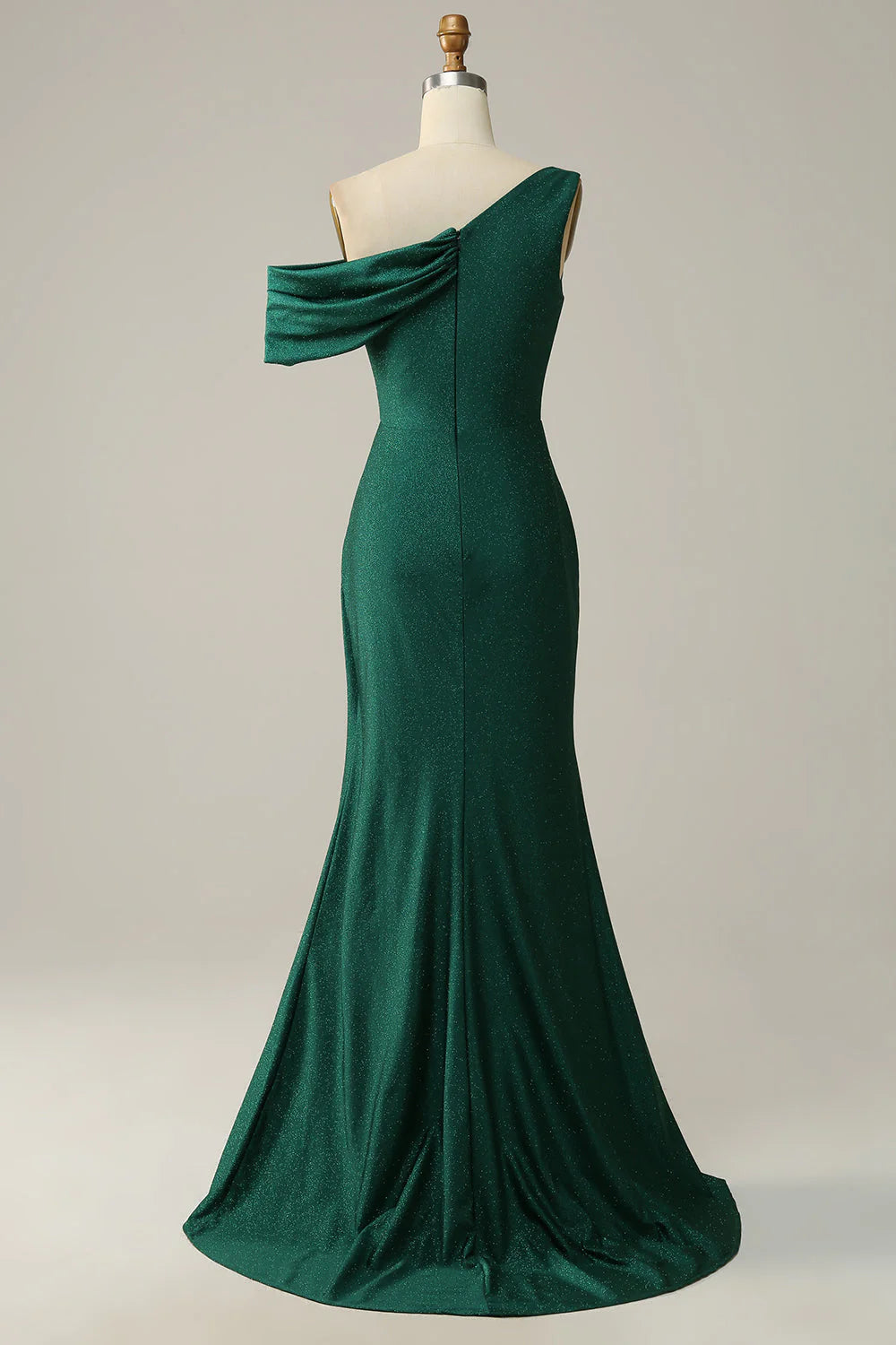 OKBBN Mermaid One Shoulder Split Long Evening Dress