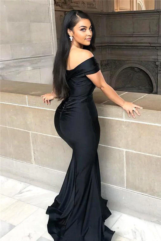 OKBBN Off Shoulder and Ground Back Mermaid Ball Dress