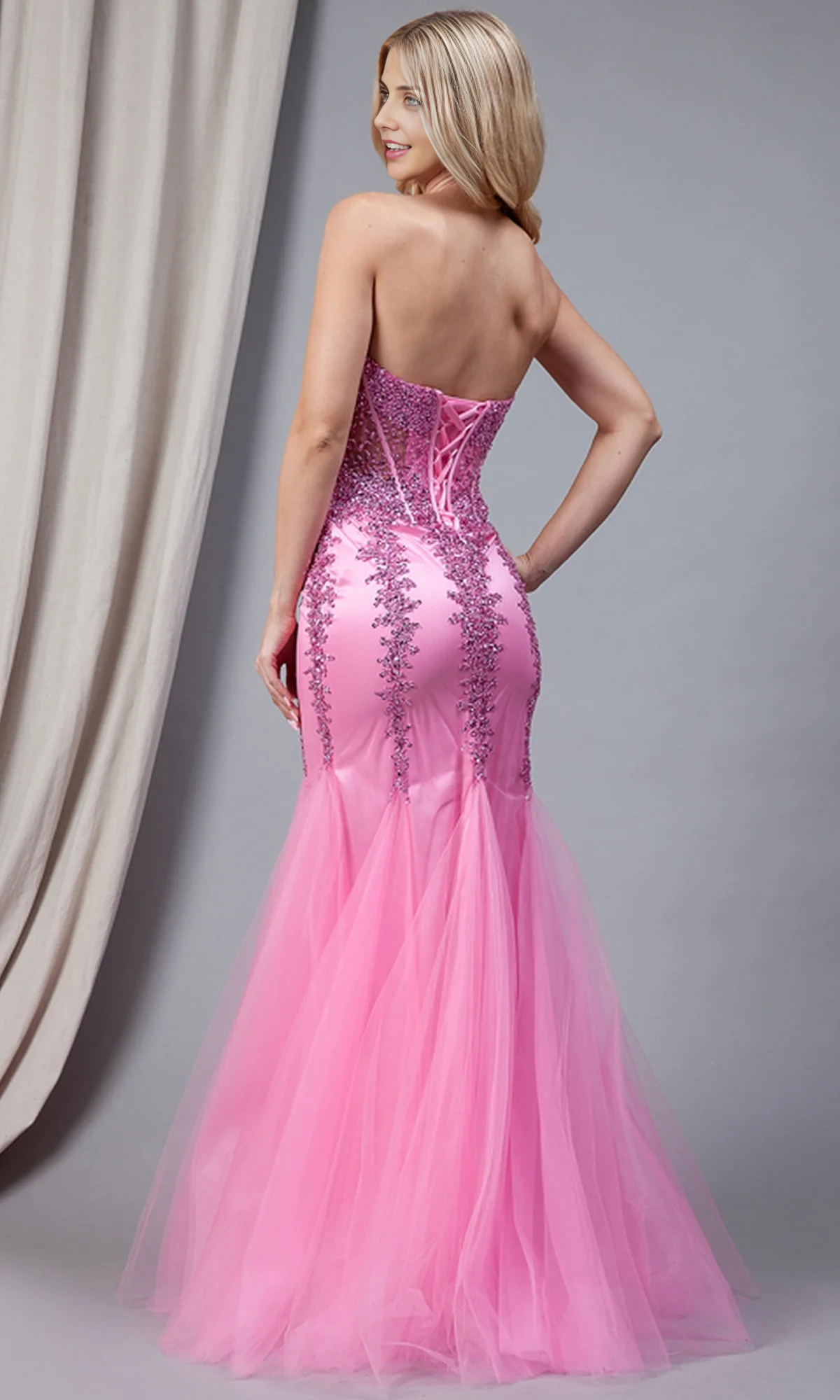 OKBBN Perspective Tight corset Shoulderless Mermaid Ball Dress