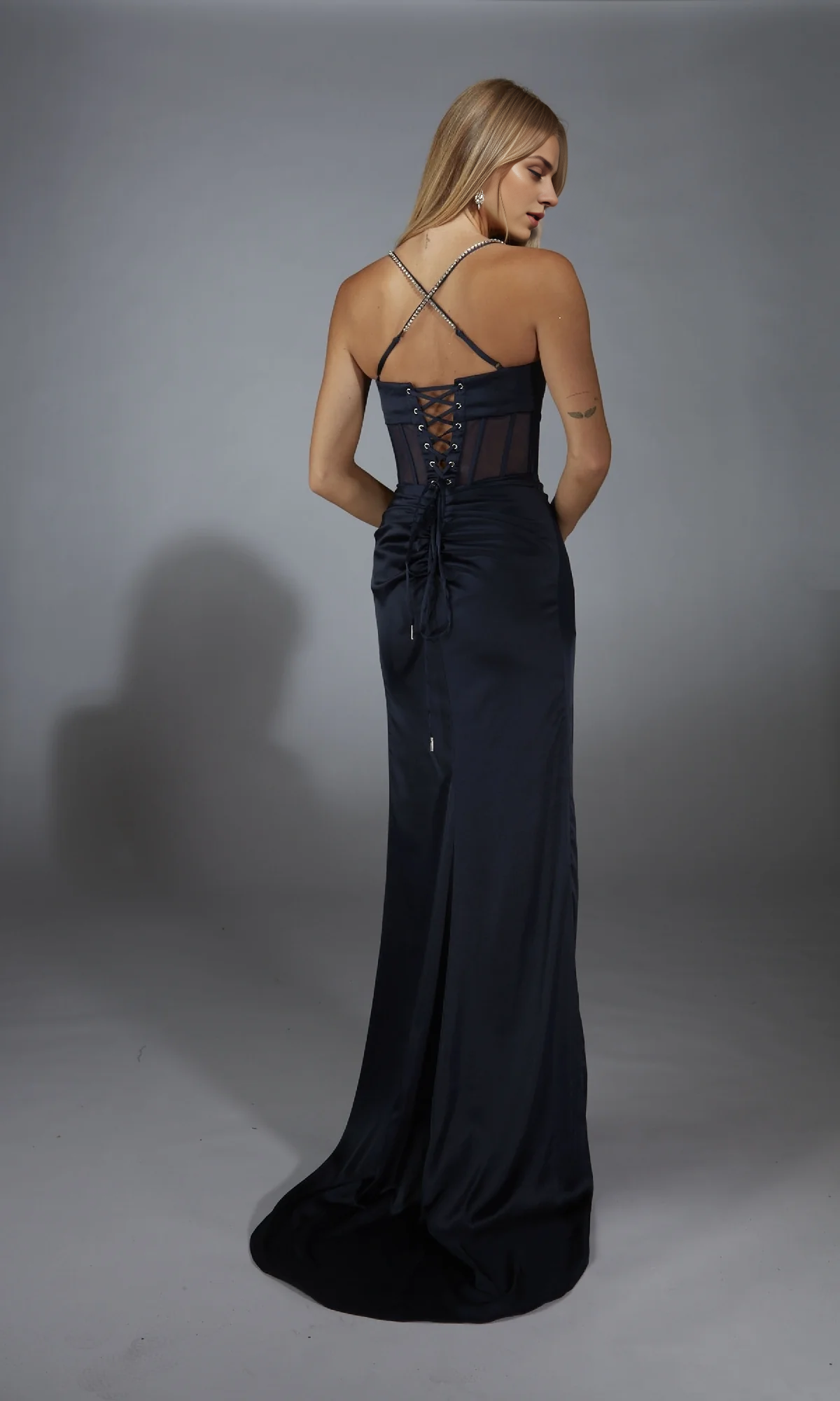 OKBBN Perspective Tight Long Corset Ball Dress