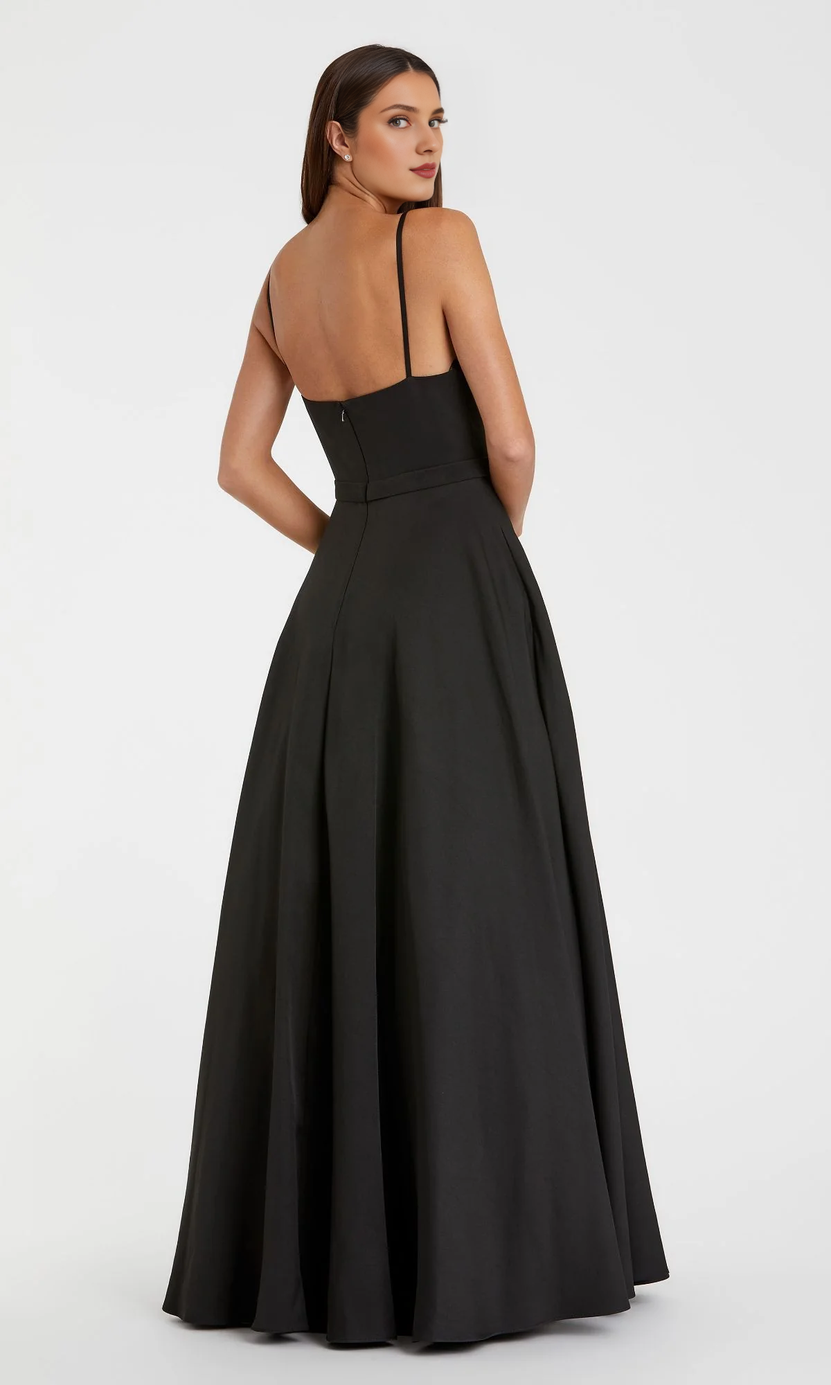 OKBBN Classic A-line V-neck Corset Ball Dress