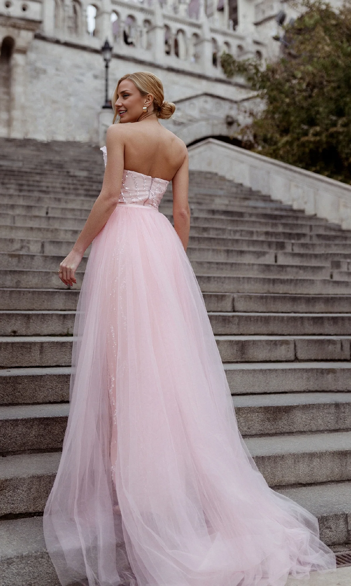 OKBBN's elegant and gorgeous off shoulder long sequined dance dress