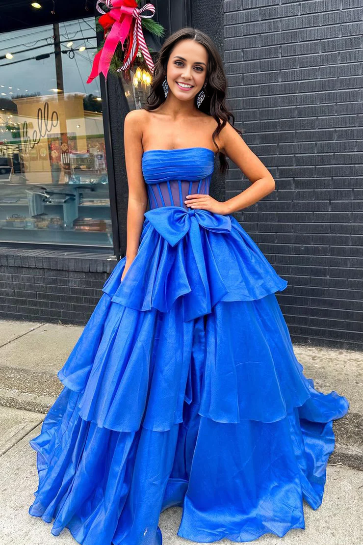 OKBBN Cute Off Shoulder Organza Ball Dress