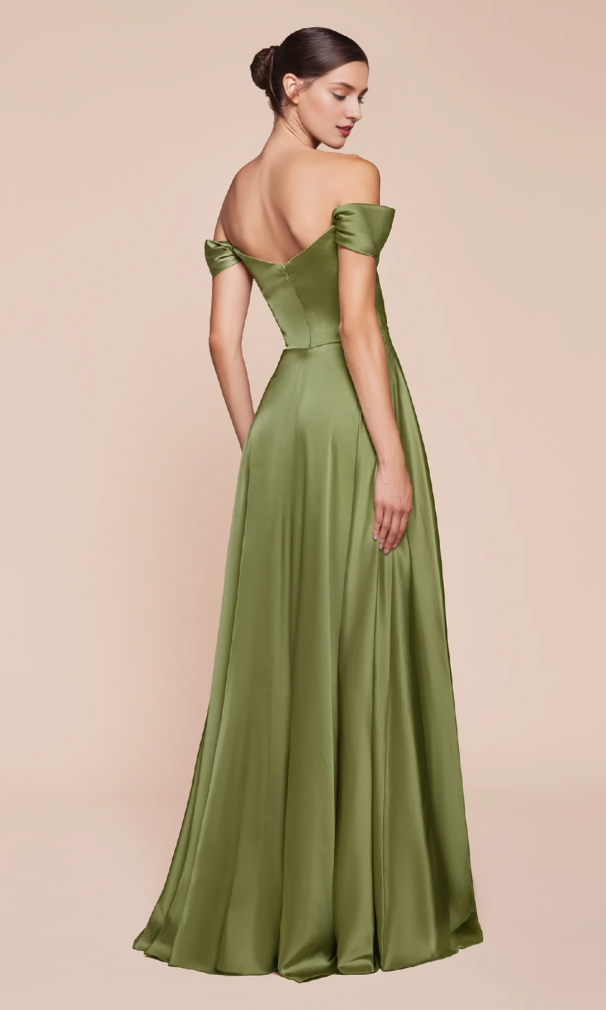 OKBBN off shoulder long A-line ball gown