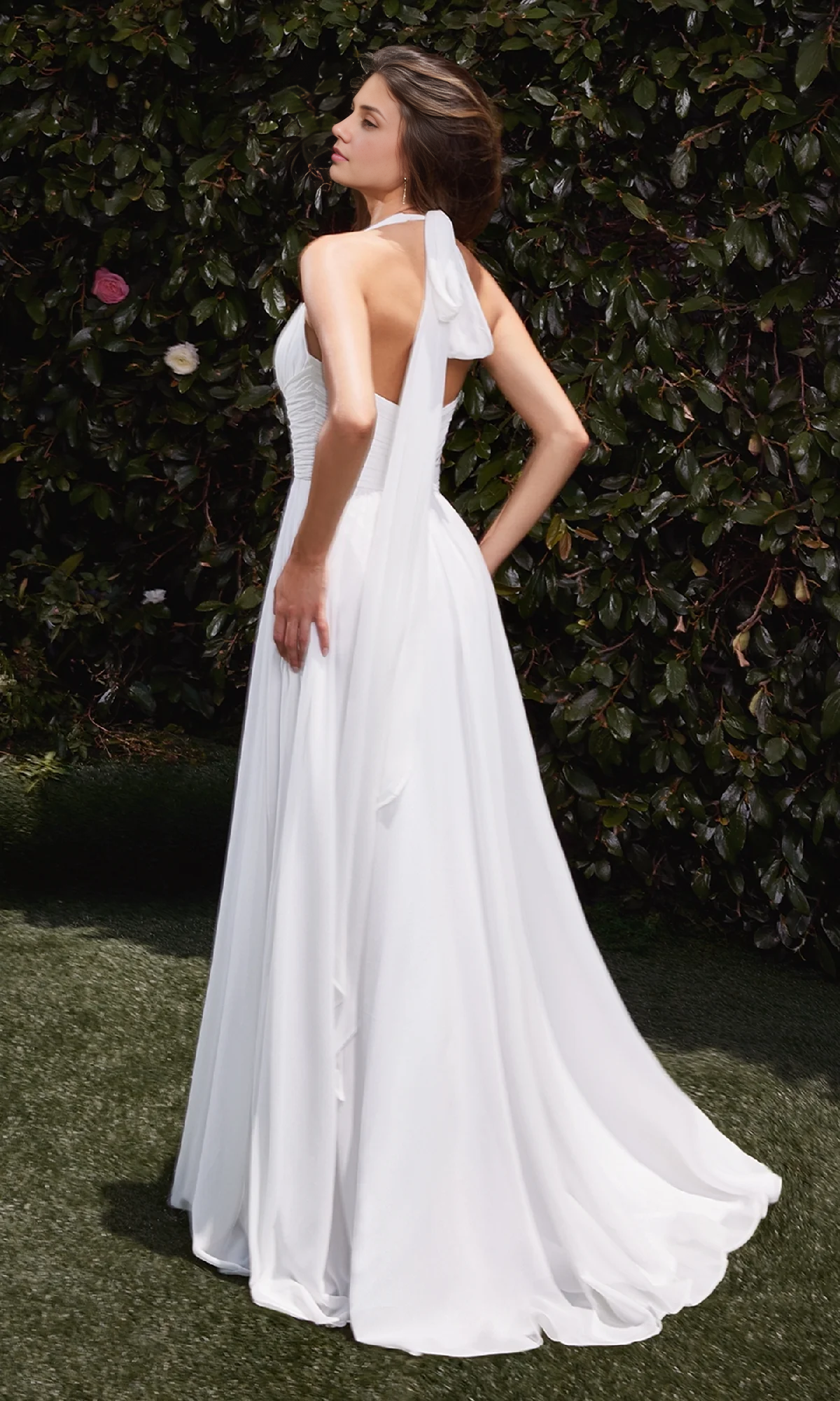 OKBBN's elegant and beautiful V-neck backless A-line dance dress