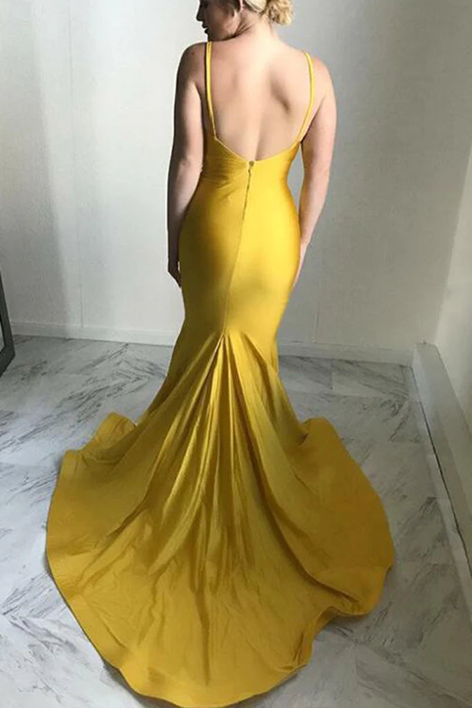 OKBBN sexy thin shoulder V-neck knitted formal ball dress