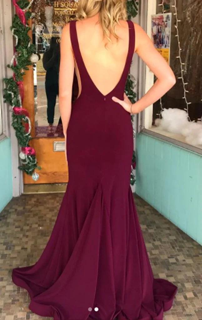OKBBN Mermaid Knitted Long Formal Ball Dress