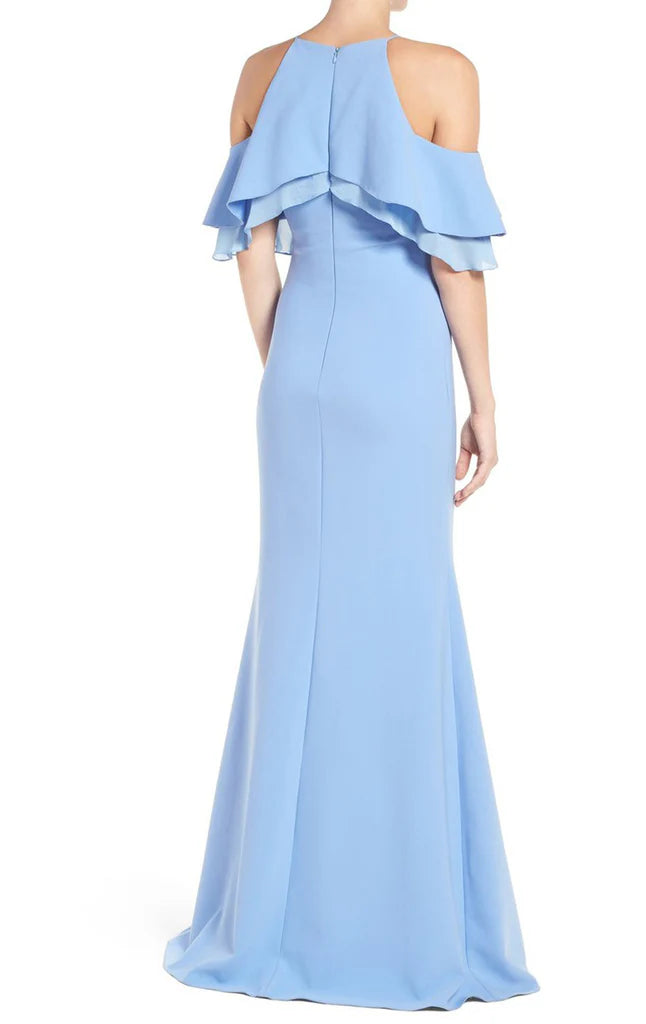 OKBBN off shoulder tight long ball gown