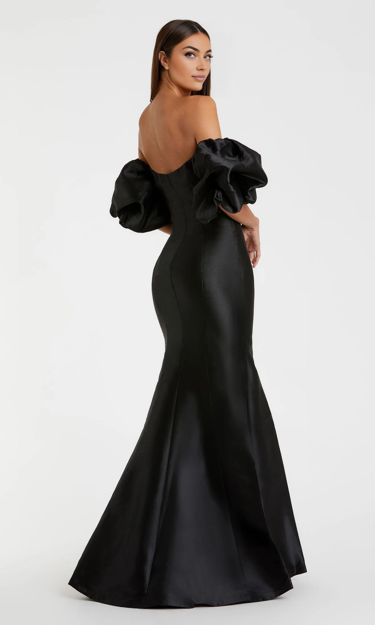 OKBBN's charming off shoulder sweetheart long ball dress
