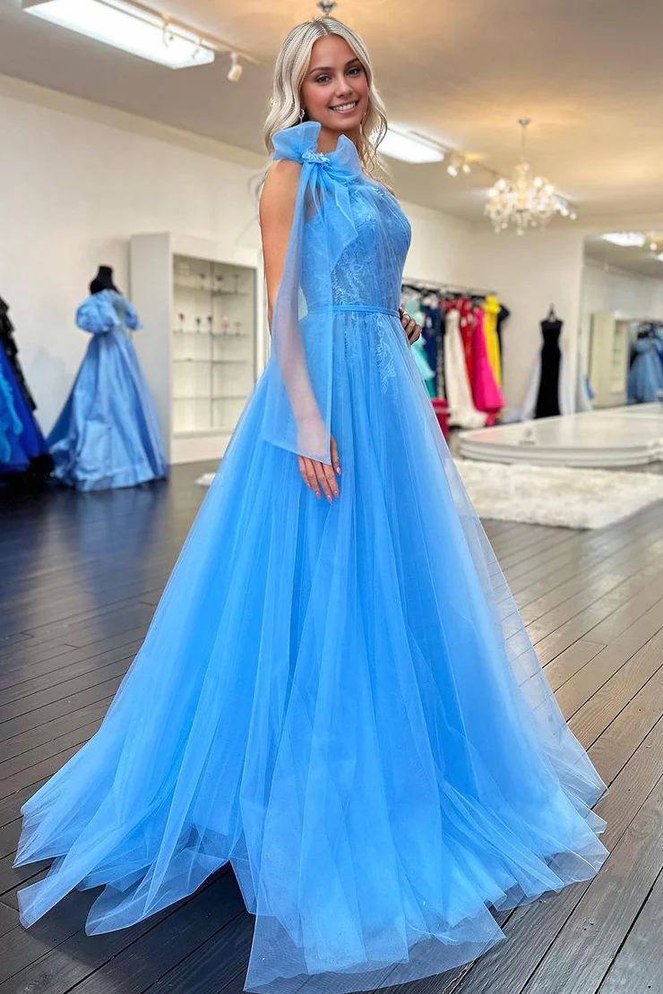 OKBBN Cute A-line Single Shoulder Chiffon Ball Dress