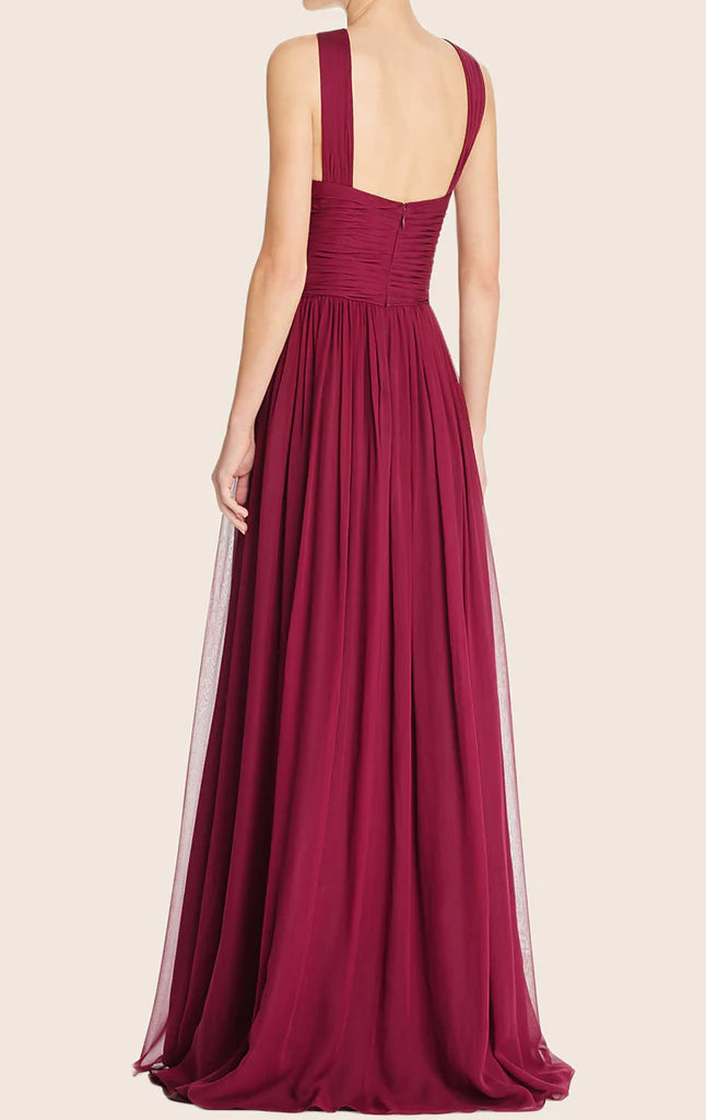 OKBBN backless chiffon long ball gown