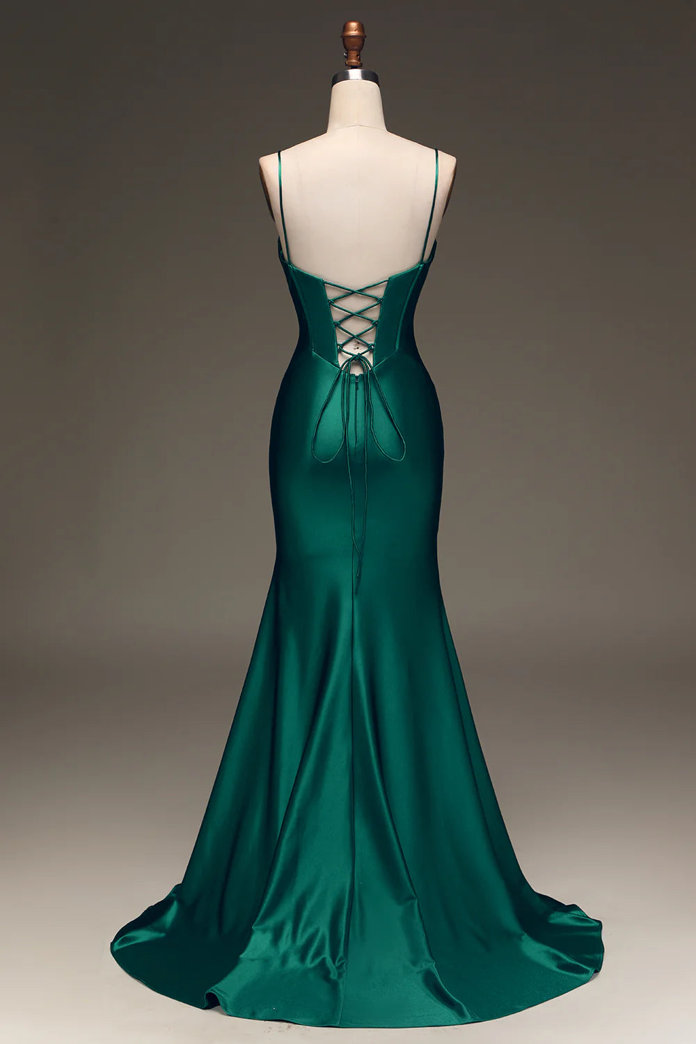 OKBBN mermaid slim shoulder strap long sleeveless evening gown