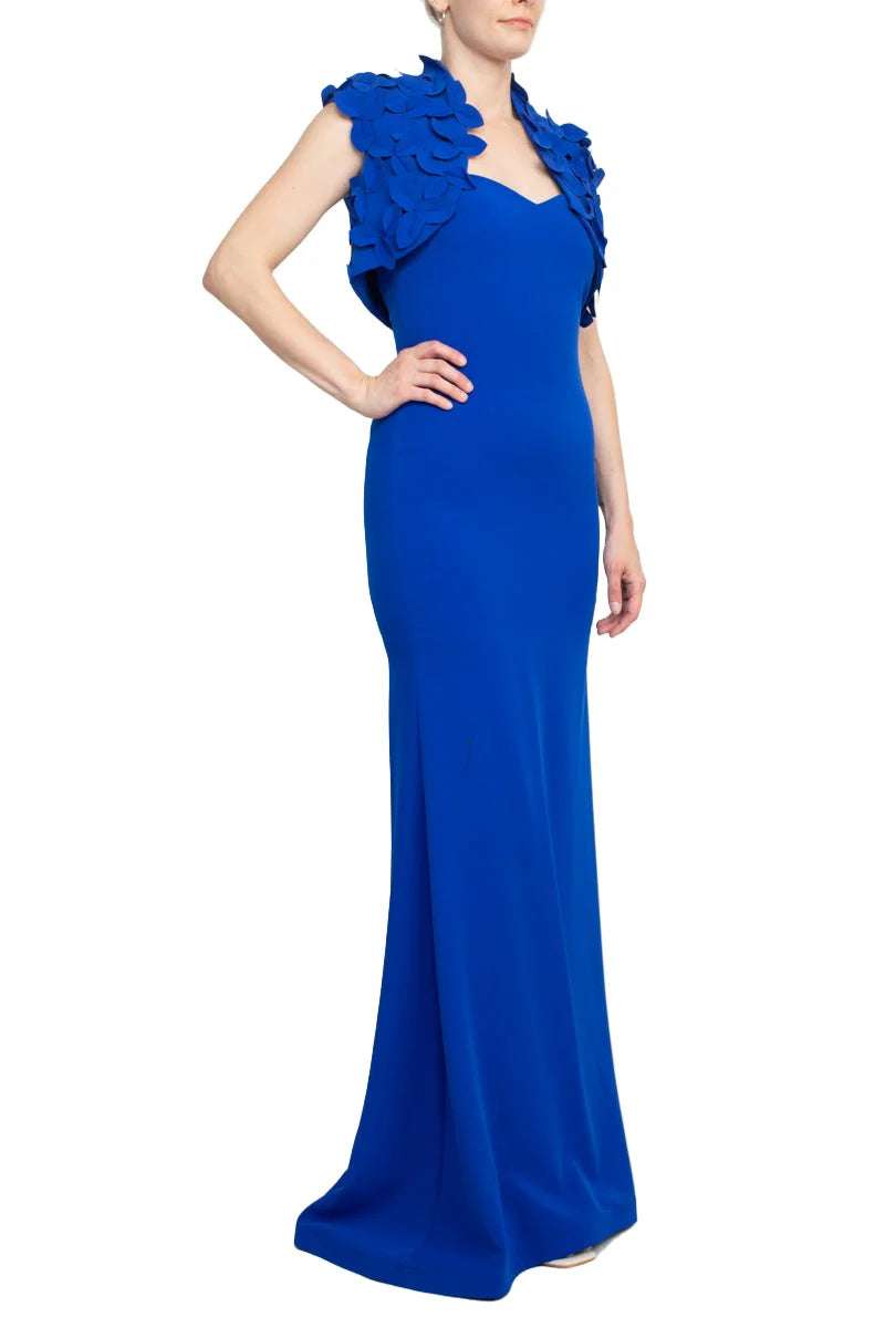 Strapless Sweetheart Neck Bodycon Scuba Gown Mother of the Bride Dresses with