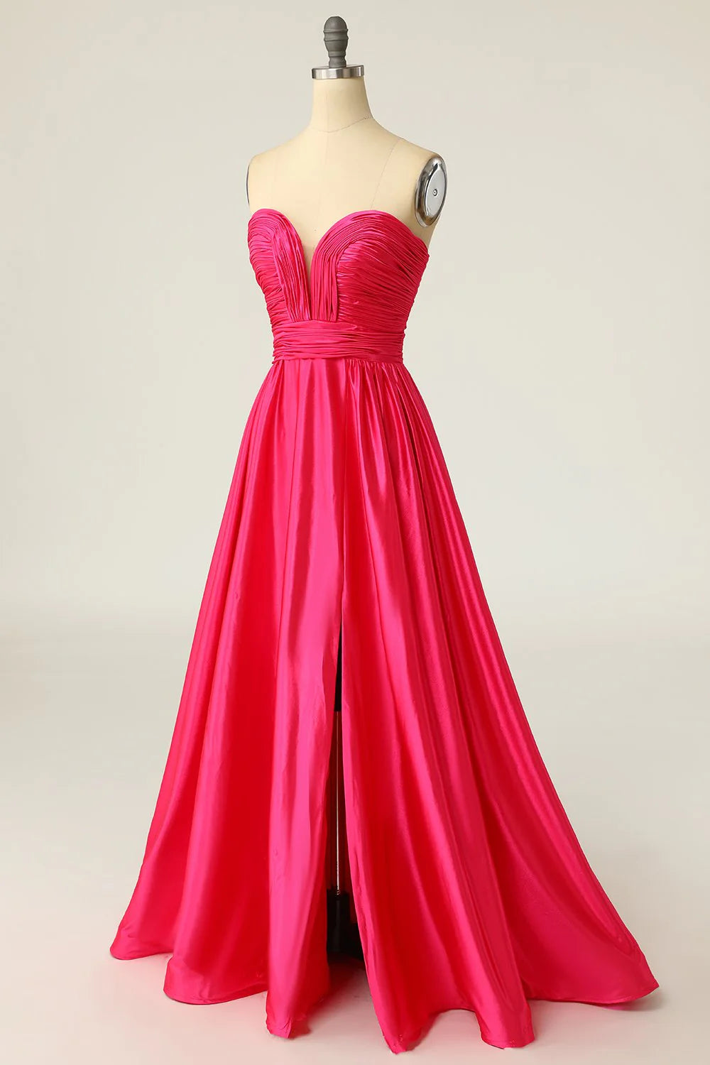 OKBBN A-line sweetheart pleated long evening gown