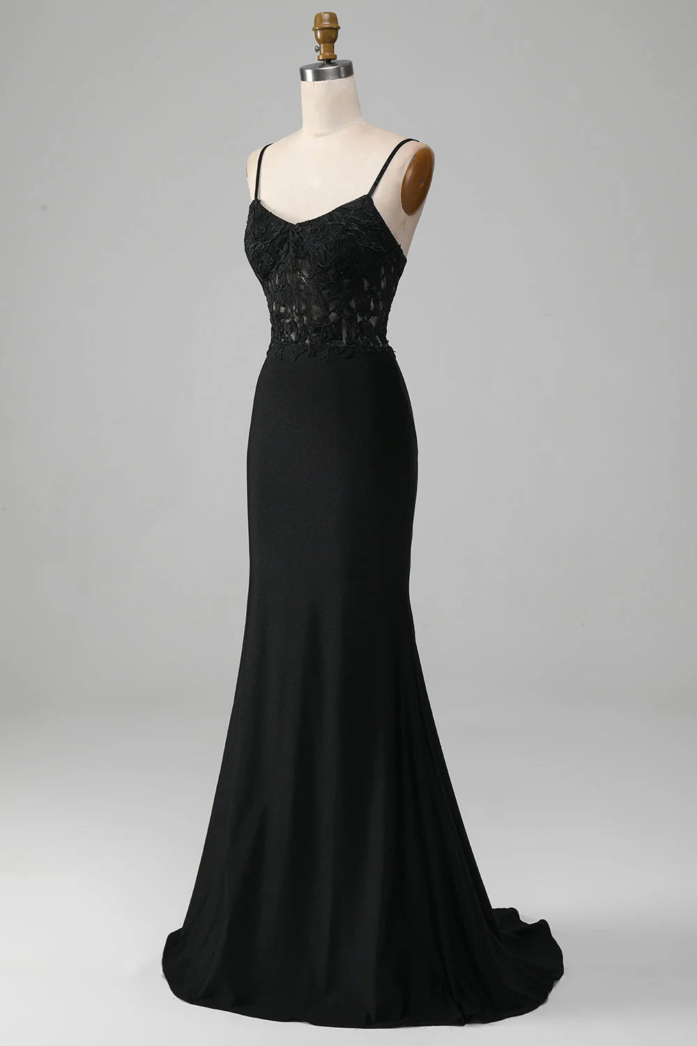 OKBBN mermaid slim shoulder strap tight corset sleeveless backless evening gown