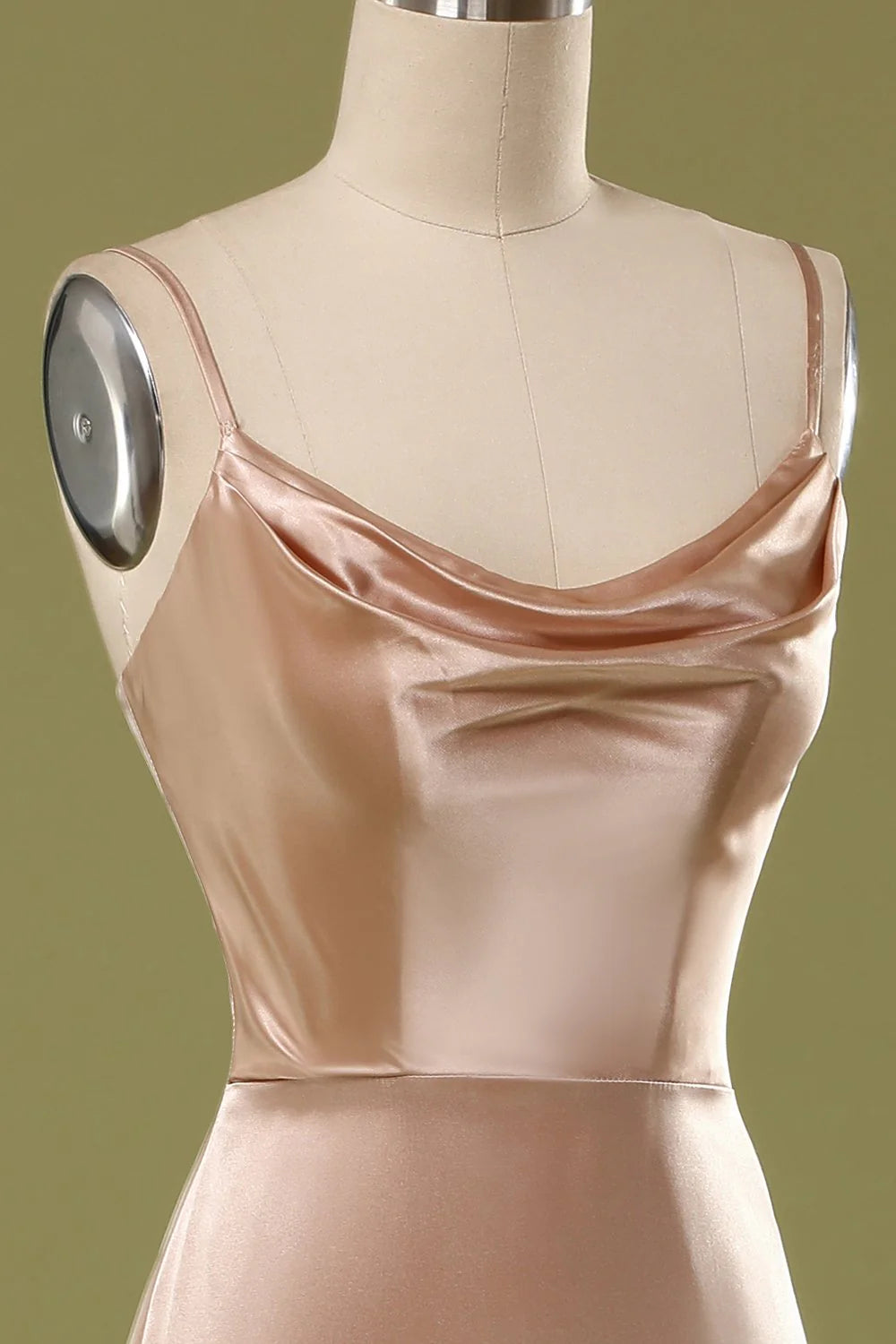 OKBBN satin sleeveless strapless evening gown