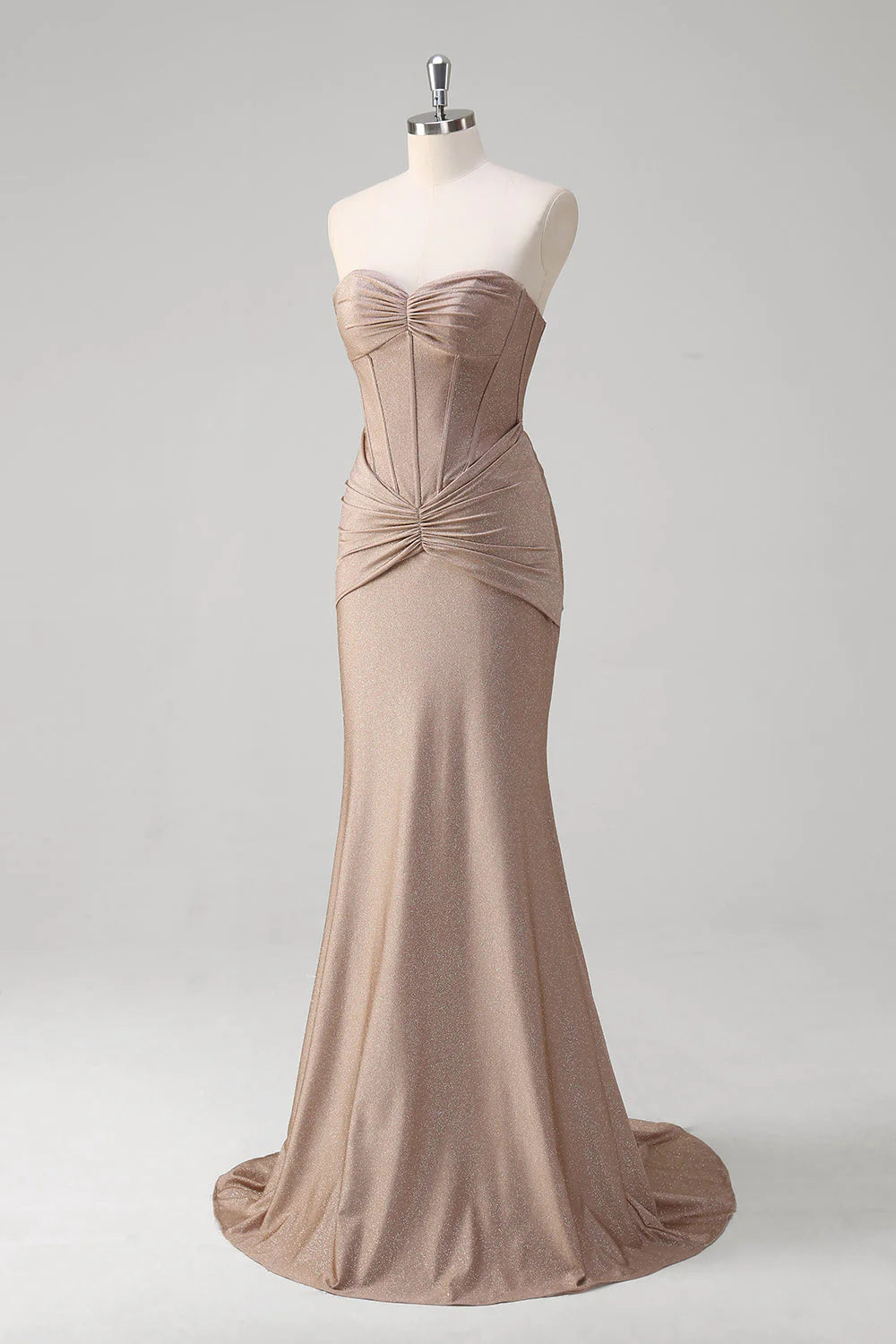 OKBBN mermaid off shoulder tight corset pleated backless long evening gown