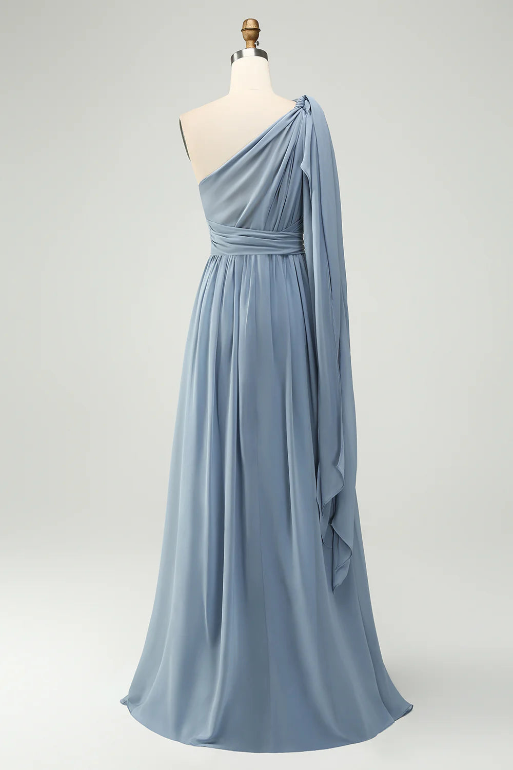 A Line Chiffon Convertible Long Maternity Bridesmaid Dress