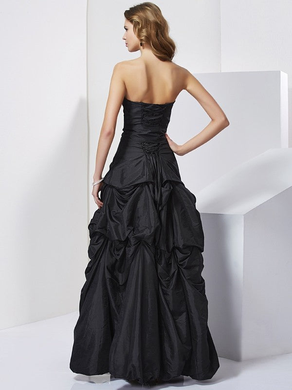 Elegant column sleeveless bow taffeta long dress