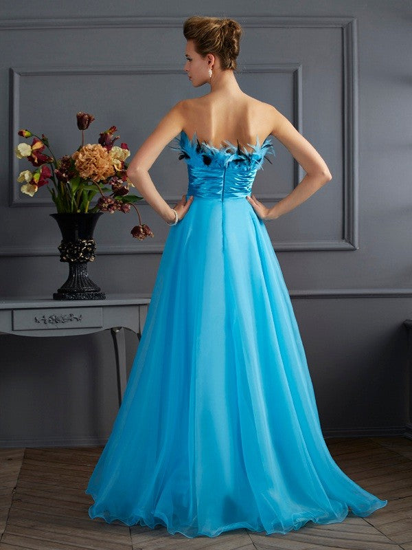 Sweet Princess Sleeveless Long Organza Dress
