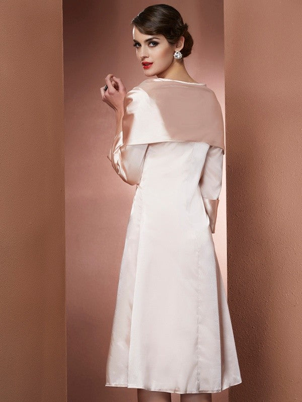 Cylindrical square sleeveless elastic woven satin bridal gown