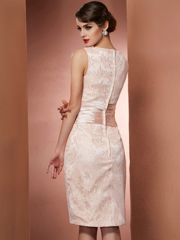 Cylindrical square sleeveless elastic woven satin bridal gown