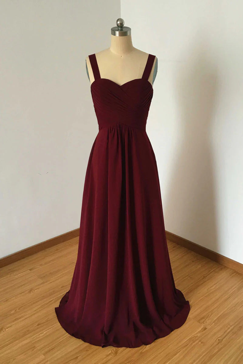 Simple Burgundy Evening Dress Burgundy Prom Dress