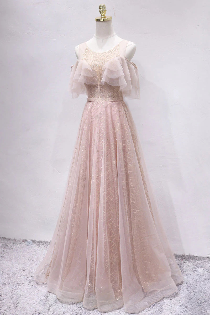 Unique tulle long prom dress tulle long prom dress